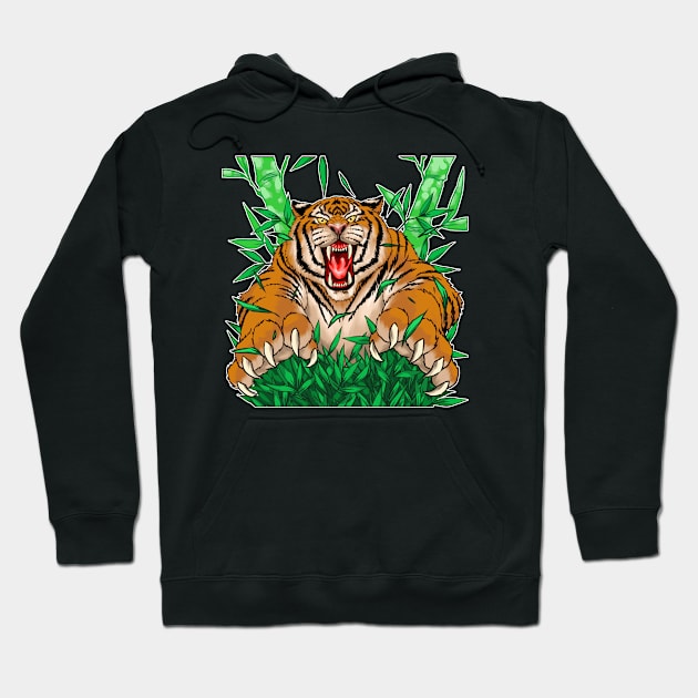 Wild Tiger Hoodie by ebayson74@gmail.com